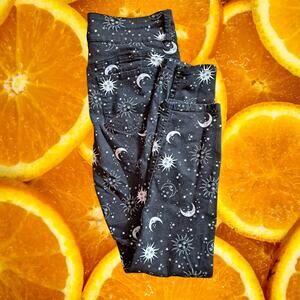 HT Hot Topic Denim Black & White Celestial‎ Hi-Rise Super Skinny Jeans Size 11
